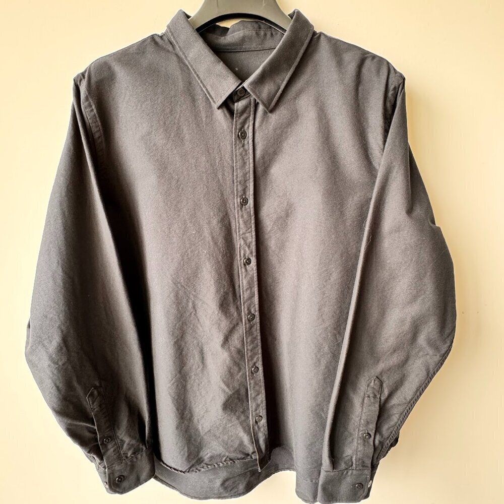 Son of a Tailor Organic Cotton Long Sleeve Dress Shirt Black